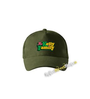 THE KELLY FAMILY - Logo Colour - zelená šiltovka vo farbe "military green"