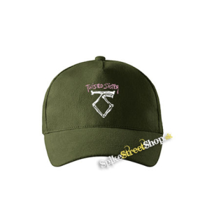 TWISTED SISTER - Logo - zelená šiltovka vo farbe "military green"