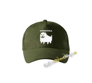 UNDERTALE - Annoying Dog - zelená šiltovka vo farbe "military green"