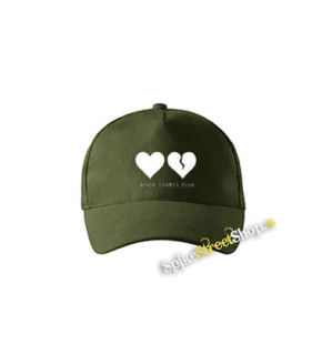 YUNGBLUD - Black Hearts Club - zelená šiltovka vo farbe "military green"