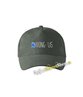 AMONG US - Blue White Logo - šiltovka vo farbe "tmavá bridlica"