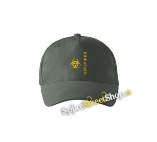 BIOHAZARD - Vertical Yellow Logo Crest - šiltovka vo farbe "tmavá bridlica"