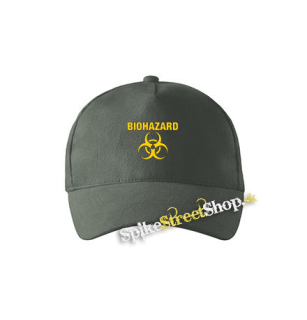 BIOHAZARD - Yellow Logo Crest - šiltovka vo farbe "tmavá bridlica"