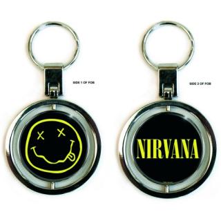 NIRVANA - Smiley - kovový prívesok na kľúče