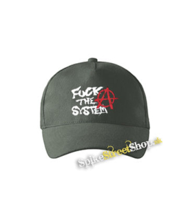 FUCK THE SYSTEM - šiltovka vo farbe "tmavá bridlica"