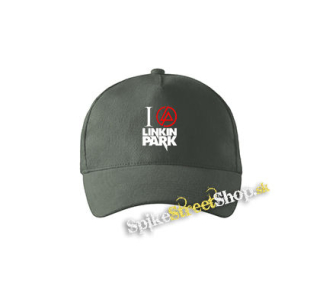 I LOVE LINKIN PARK - Crest Motive - šiltovka vo farbe "tmavá bridlica"