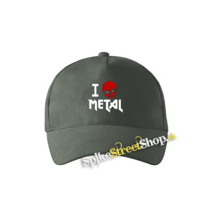 I LOVE METAL - šiltovka vo farbe "tmavá bridlica"