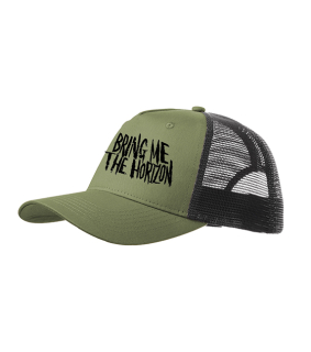 BRING ME THE HORIZON - Logo Black - olivovočierna sieťkovaná šiltovka model "Trucker Cap"
