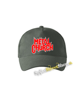 METAL CHURCH - Logo Red White - šiltovka vo farbe "tmavá bridlica"