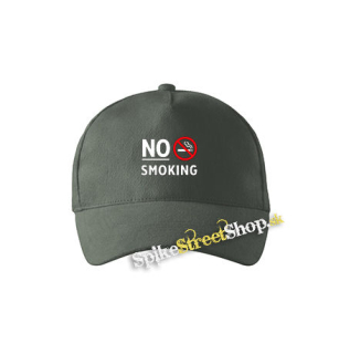 NO SMOKING - Slogan - šiltovka vo farbe "tmavá bridlica"