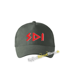 SDI - Logo Red White - šiltovka vo farbe "tmavá bridlica"