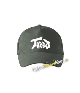TURBO - Logo White - šiltovka vo farbe "tmavá bridlica"
