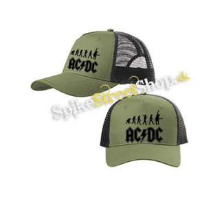 ACDC - Hardrock Evolution - olivovočierna sieťkovaná šiltovka model "Trucker Cap"