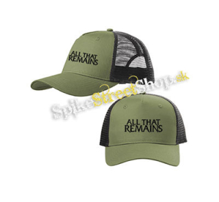 ALL THAT REMAINS - Logo - olivovočierna sieťkovaná šiltovka model "Trucker Cap"