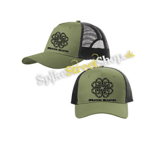 BREAKING BENJAMIN - White Logo - olivovočierna sieťkovaná šiltovka model "Trucker Cap"
