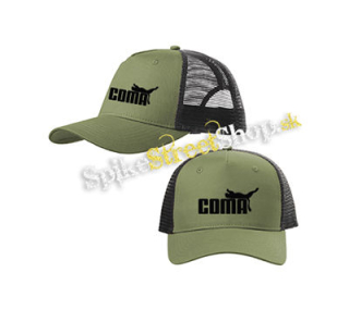 COMA - olivovočierna sieťkovaná šiltovka model "Trucker Cap"