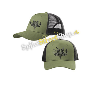 DARK FUNERAL - Attera Totus Logo - olivovočierna sieťkovaná šiltovka model "Trucker Cap"