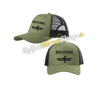 DEAD CAN DANCE - Logo Crest - olivovočierna sieťkovaná šiltovka model "Trucker Cap"