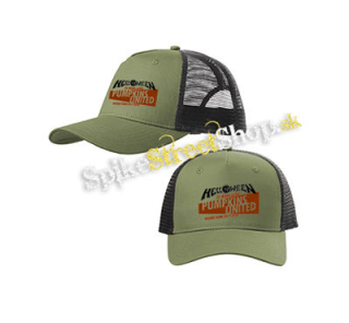 HELLOWEEN - Pumpkins United World Tour 2017-2018 - olivovočierna sieťkovaná šiltovka model "Trucker Cap"