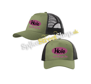 HOLE - Live Through This - olivovočierna sieťkovaná šiltovka model "Trucker Cap"