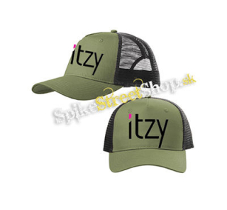 ITZY - Logo - olivovočierna sieťkovaná šiltovka model "Trucker Cap"