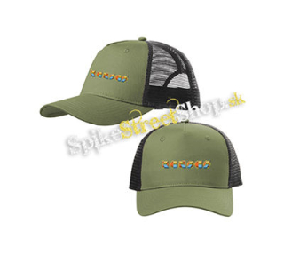 KANSAS - Logo Progressive Rock Band - olivovočierna sieťkovaná šiltovka model "Trucker Cap"