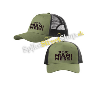 LIONEL MESSI - Miami Messi - olivovočierna sieťkovaná šiltovka model "Trucker Cap"