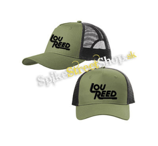 LOU REED - Logo - olivovočierna sieťkovaná šiltovka model "Trucker Cap"