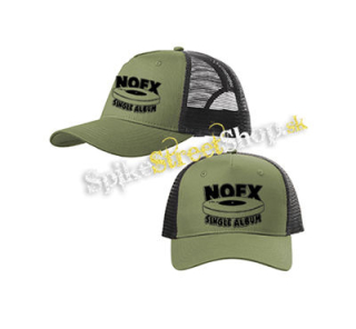 NOFX - Single Album - olivovočierna sieťkovaná šiltovka model "Trucker Cap"