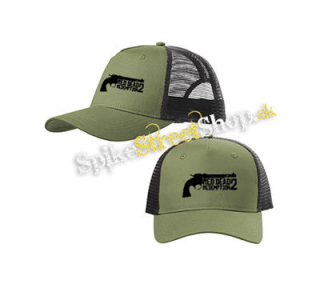 RED DEAD REDEMPTION - Logo Revolver - olivovočierna sieťkovaná šiltovka model "Trucker Cap"