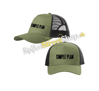 SIMPLE PLAN - olivovočierna sieťkovaná šiltovka model "Trucker Cap"