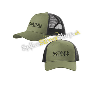 SOLEFALD - Logo - olivovočierna sieťkovaná šiltovka model "Trucker Cap"