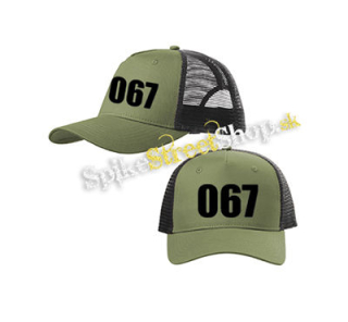 SQUID GAME - 067 - olivovočierna sieťkovaná šiltovka model "Trucker Cap"