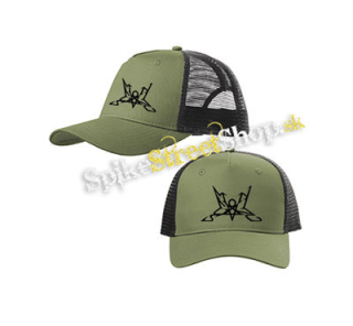 SUMMONING - Logo - olivovočierna sieťkovaná šiltovka model "Trucker Cap"