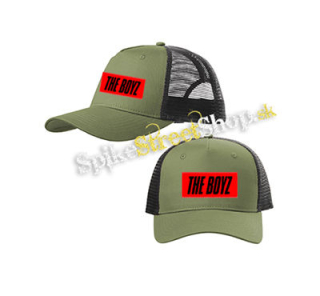 THE BOYZ - Red Logo Debut Album - olivovočierna sieťkovaná šiltovka model "Trucker Cap"