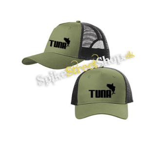 TUNA - olivovočierna sieťkovaná šiltovka model "Trucker Cap"