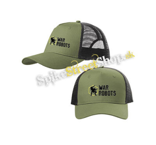 WAR ROBOTS - olivovočierna sieťkovaná šiltovka model "Trucker Cap"