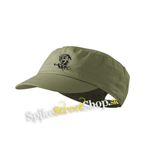 2 PAC - Portrait & Name - olivová šiltovka army cap