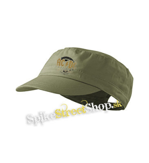 ACDC - Gold Rock Or Bust - olivová šiltovka army cap