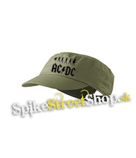ACDC - Hardrock Evolution NA ČIERNE - olivová šiltovka army cap
