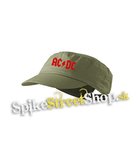ACDC - Red Logo - olivová šiltovka army cap
