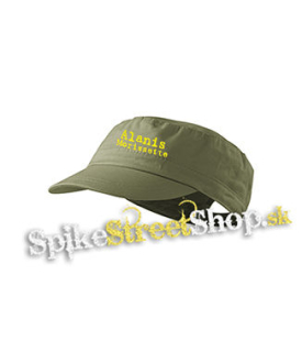 ALANIS MORISSETTE - Logo - olivová šiltovka army cap