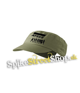 ATEEZ - Logo & Silhouette - olivová šiltovka army cap