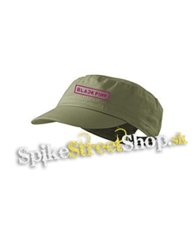 BLACKPINK - Logo Pink - olivová šiltovka army cap