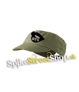 BTS - BANGTAN BOYS - Lips - olivová šiltovka army cap