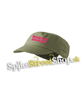 DURAN DURAN - Pink Logo - olivová šiltovka army cap