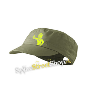 FALLOUT - Vault Boy Green - olivová šiltovka army cap