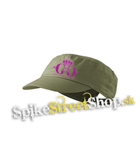 GIRLS´ GENERATION - Pink Logo - olivová šiltovka army cap