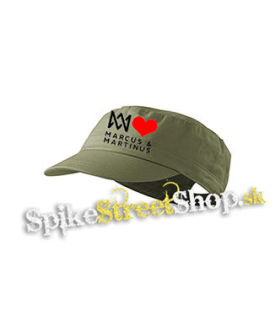 I LOVE MARCUS & MARTINUS - Motive 1 - olivová šiltovka army cap