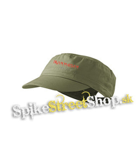IRON MAIDEN - Senjutsu Logo - olivová šiltovka army cap